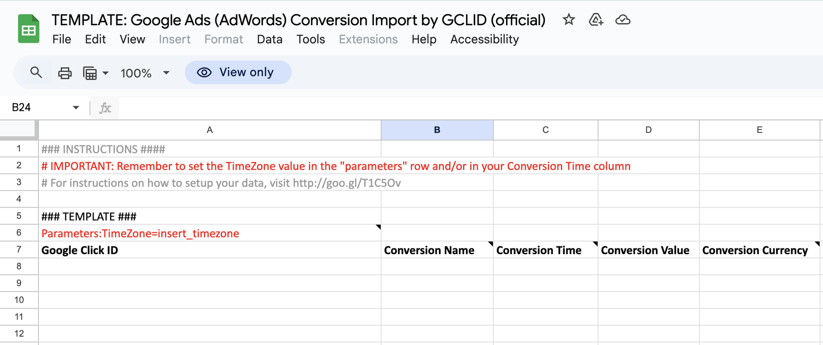 google ads conversion import template google ads conversion import template