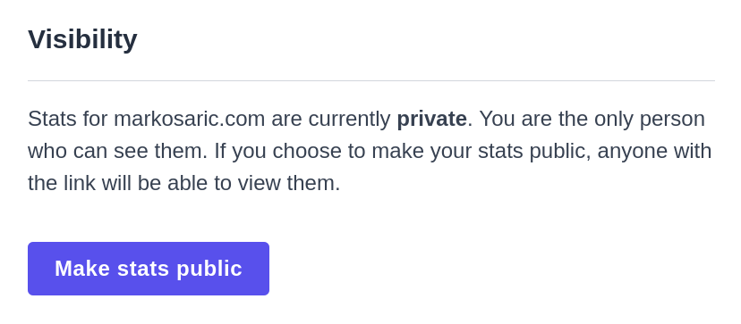 Plausible public stats Plausible public stats